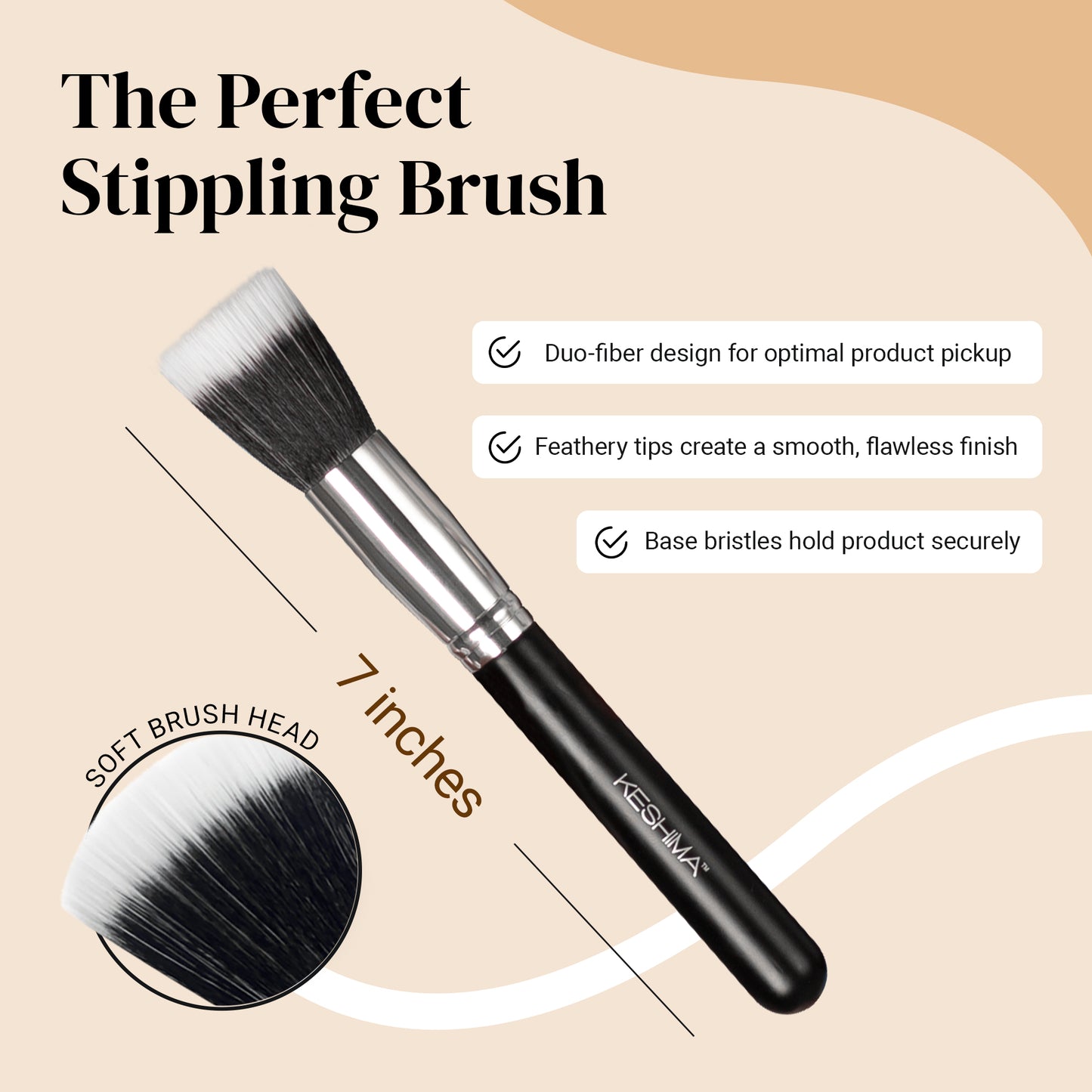 Premium Duo Fiber Stipple Brush